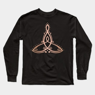 Womens Mothers Day Celtic Knot Trinity Symbol Mother With Child Long Sleeve T-Shirt